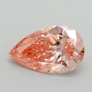 0.66ct PEAR Fancy Intense Pink VS1 Coloured Lab diamond