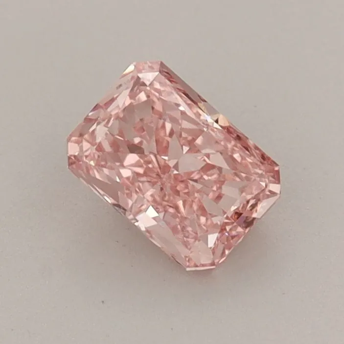0.61ct RADIANT Fancy Vivid Pink VVS2 Coloured Lab diamond