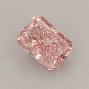 0.61ct RADIANT Fancy Vivid Pink VVS2 Coloured Lab diamond