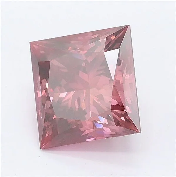 3.01ct PRINCESS Fancy Deep Pink VS2 Coloured Lab diamond