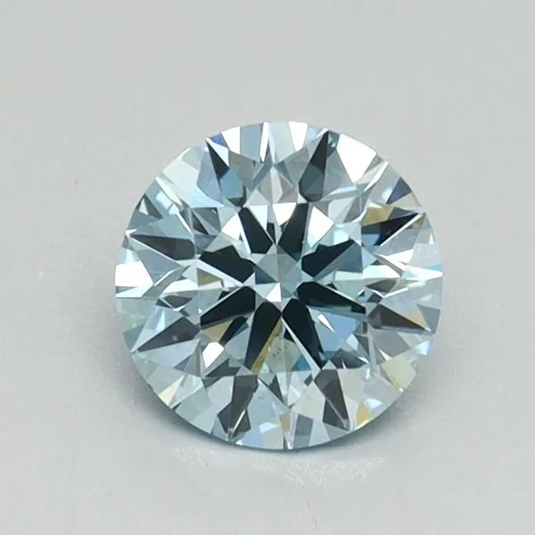 0.71ct ROUND Fancy Intense Blue VS2 Coloured Lab diamond
