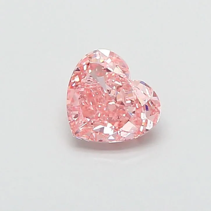 1.51ct HEART Fancy Vivid Pink VVS2 Coloured Lab diamond
