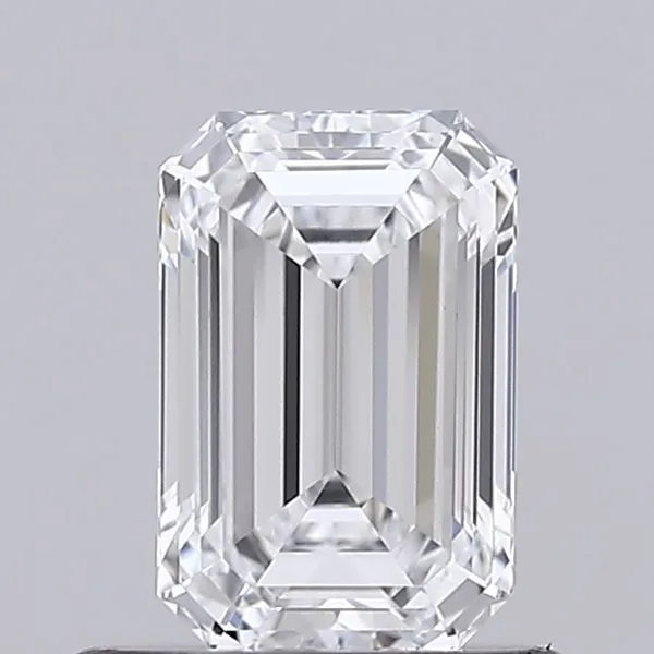 0.59ct EMERALD D FL Lab diamond