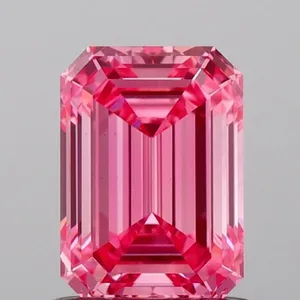 1.03ct EMERALD Fancy Vivid Pink VS1 Coloured Lab diamond