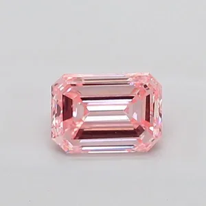 1.1ct EMERALD Fancy Intense Pink VS1 Coloured Lab diamond