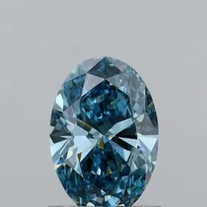 1.01ct OVAL Fancy Vivid Blue VS2 Coloured Lab diamond