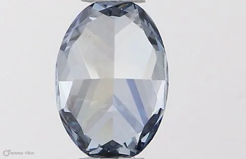0.35ct OVAL Fancy Vivid Blue VS1 Coloured Lab diamond