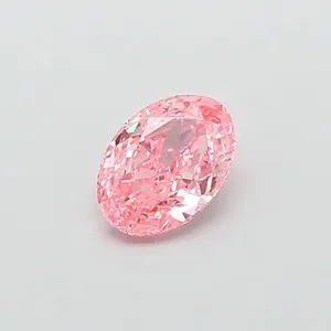 1.1ct OVAL Fancy Vivid Pink VS2 Coloured Lab diamond