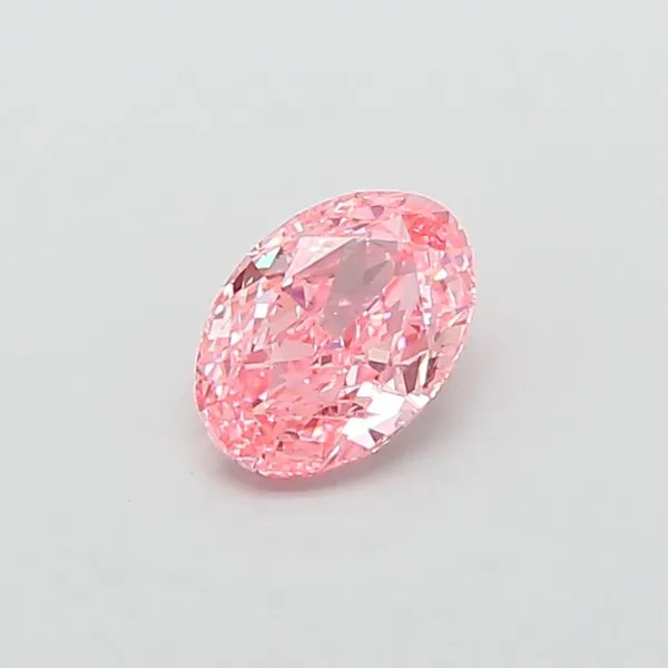 1.1ct OVAL Fancy Vivid Pink VS2 Coloured Lab diamond