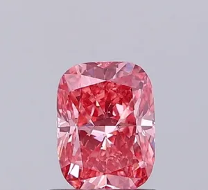 0.76ct CUSHION Fancy Vivid Pink VS2 Coloured Lab diamond