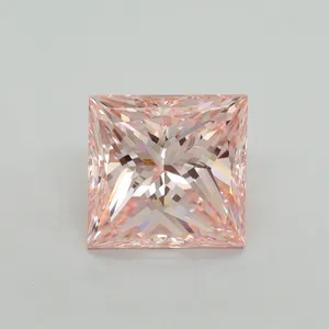 3.01ct PRINCESS Fancy Vivid Pink VS1 Coloured Lab diamond