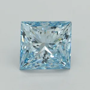 3.56ct PRINCESS Fancy Intense Blue VS2 Coloured Lab diamond