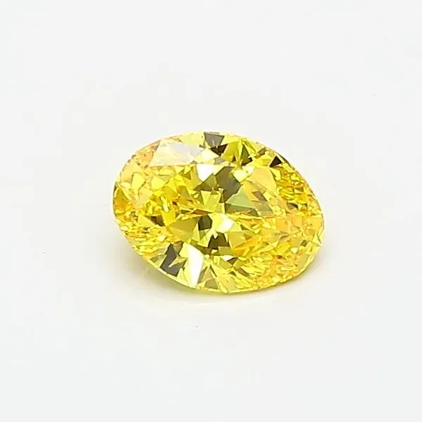0.37ct OVAL Fancy Vivid Yellow VVS1 Coloured Lab diamond