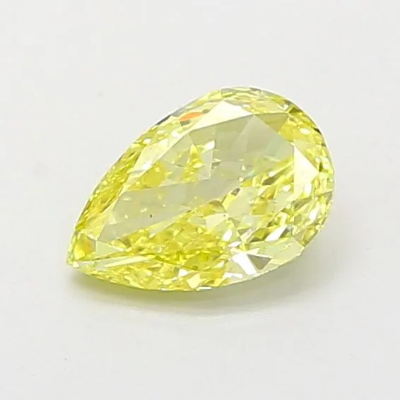 0.72ct PEAR Fancy Intense Yellow VS1 Coloured Lab diamond