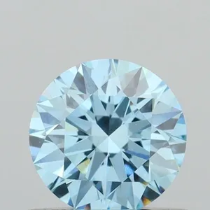0.54ct ROUND Fancy Vivid Blue VVS1 Coloured Lab diamond