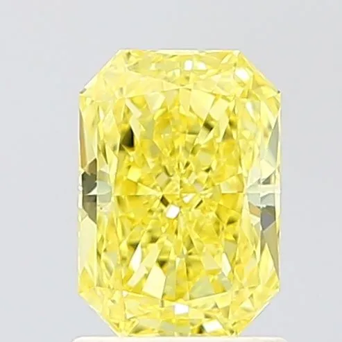 1.1ct RADIANT Fancy Vivid Yellow VVS2 Coloured Lab diamond