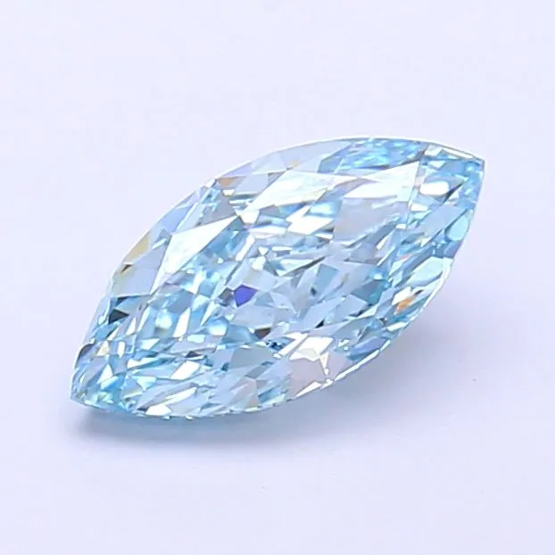 1.03ct MARQUISE Fancy Vivid Blue VS1 Coloured Lab diamond