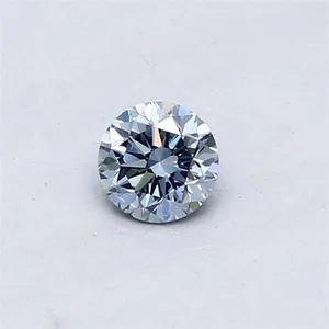 0.3ct ROUND Fancy Vivid Blue VS1 Coloured Lab diamond
