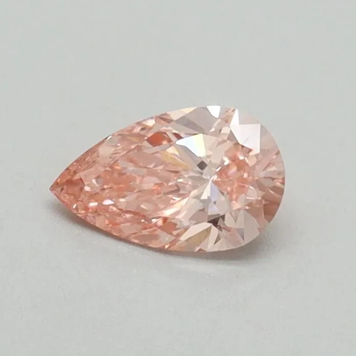 0.33ct PEAR Fancy Vivid Pink VS1 Coloured Lab diamond