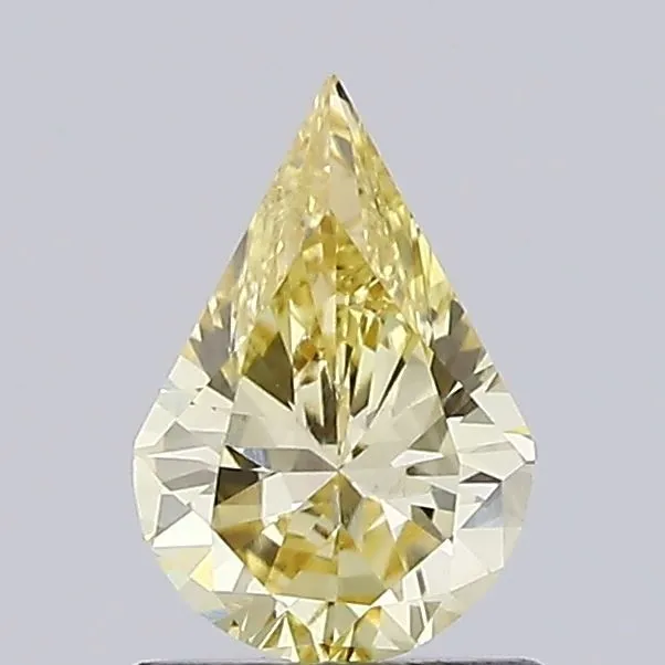 0.78ct PEAR Fancy Yellow VVS2 Coloured Lab diamond