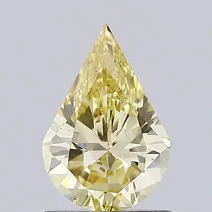 0.78ct PEAR Fancy Yellow VVS2 Coloured Lab diamond