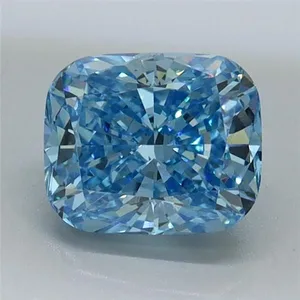 1.15ct CUSHION Fancy Vivid Blue VS2 Coloured Lab diamond