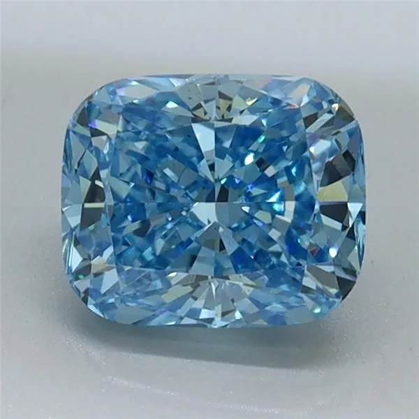 1.15ct CUSHION Fancy Vivid Blue VS2 Coloured Lab diamond