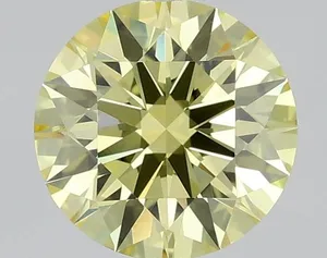 0.9ct ROUND Fancy Intense Yellow VS1 Coloured Lab diamond