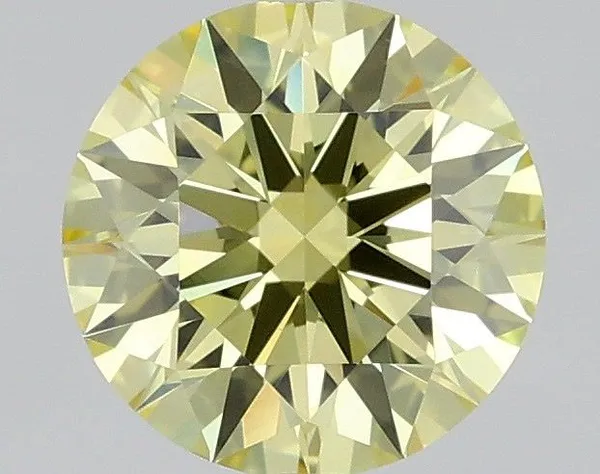 0.9ct ROUND Fancy Intense Yellow VS1 Coloured Lab diamond