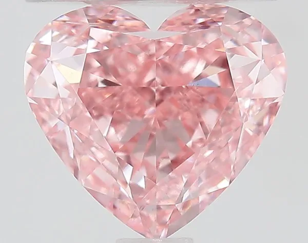 1.75ct HEART Fancy Vivid Pink VS1 Coloured Lab diamond
