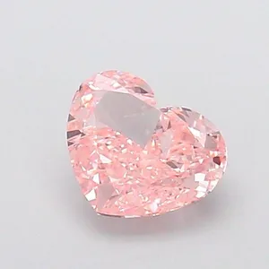 0.93ct HEART Fancy Intense Pink VS1 Coloured Lab diamond