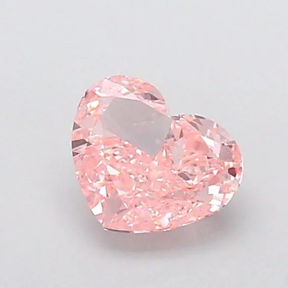 0.93ct HEART Fancy Intense Pink VS1 Coloured Lab diamond