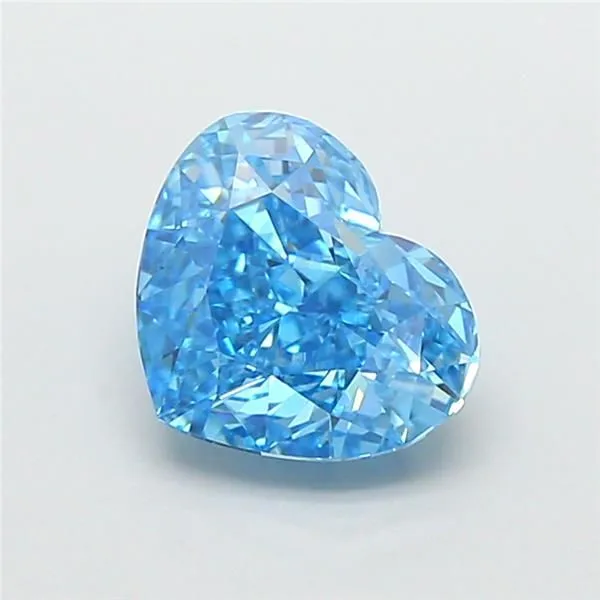 1.57ct HEART Fancy Vivid Blue VS1 Coloured Lab diamond