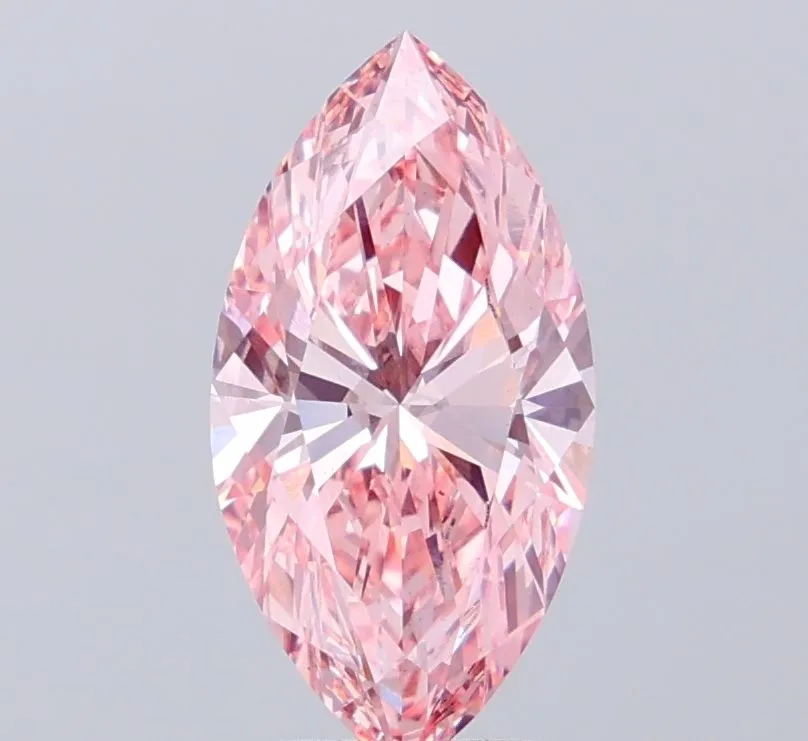 2.52ct MARQUISE Fancy Vivid Pink VS1 Coloured Lab diamond