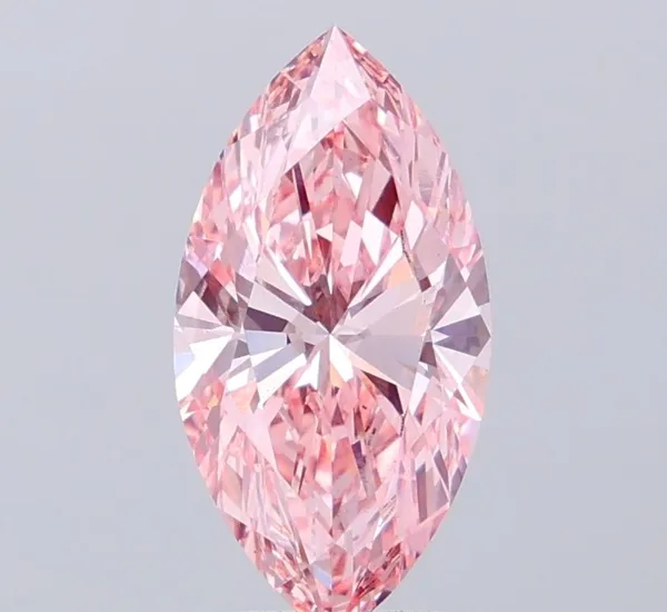2.52ct MARQUISE Fancy Vivid Pink VS1 Coloured Lab diamond