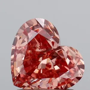 1.08ct HEART Fancy Brown Pink VS1 Coloured Lab diamond