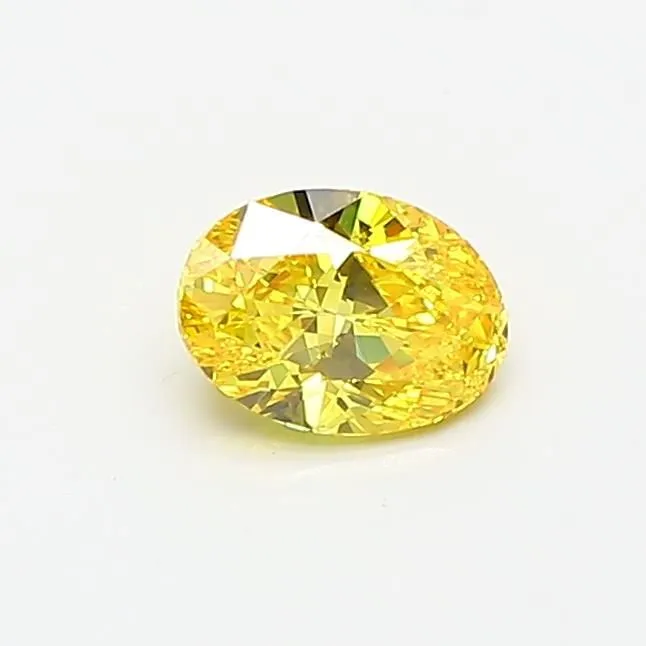 0.44ct OVAL Fancy Vivid Yellow VVS2 Coloured Lab diamond