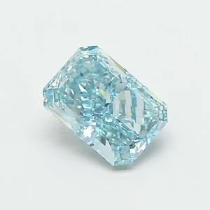 1.06ct RADIANT Fancy Vivid Greenish Blue VS1 Coloured Lab diamond