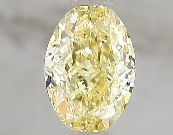 1.1ct OVAL Fancy Vivid Yellow VVS2 Coloured Lab diamond