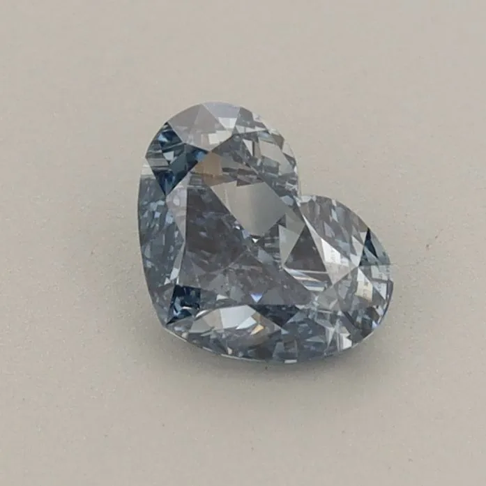 0.50ct HEART Fancy Vivid Blue VS2 Coloured Lab diamond