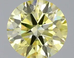 0.47ct ROUND Fancy Yellow VVS2 Coloured Lab diamond