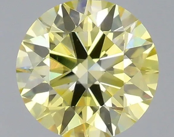 0.47ct ROUND Fancy Yellow VVS2 Coloured Lab diamond