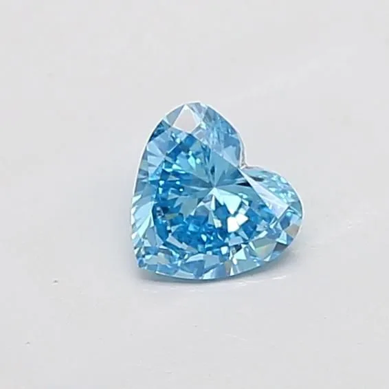 0.52ct HEART Fancy Vivid Blue VS1 Coloured Lab diamond