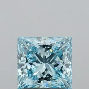 1.93ct PRINCESS Fancy Intense Blue VS1 Coloured Lab diamond