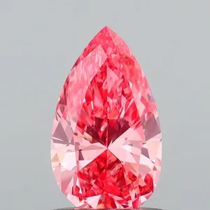 0.73ct PEAR Fancy Vivid Pink VS1 Coloured Lab diamond