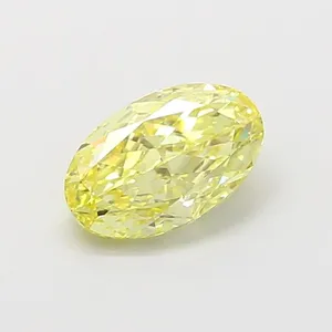 1.07ct OVAL Fancy Intense Yellow VS1 Coloured Lab diamond