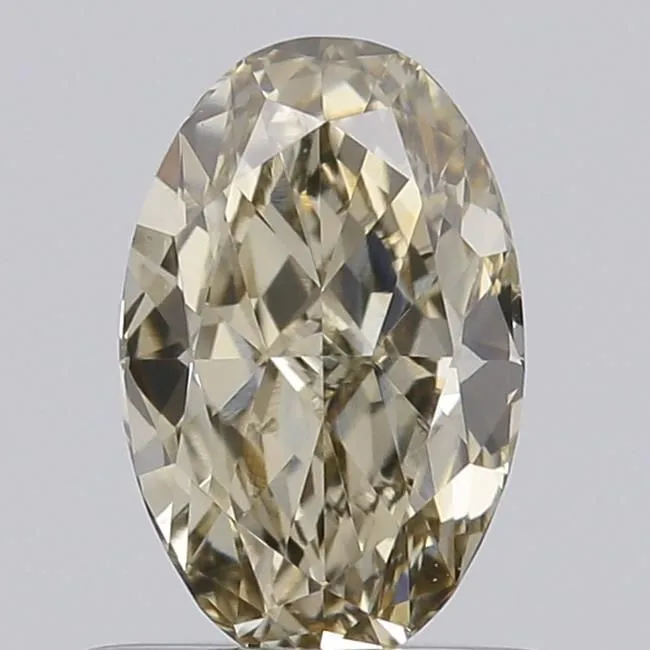 0.70ct OVAL Fancy Light Grayish Yellow VS1 Coloured Lab diamond