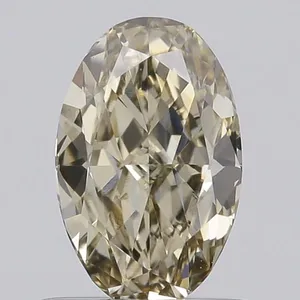 0.7ct OVAL Fancy Light Grayish Yellow VS1 Coloured Lab diamond