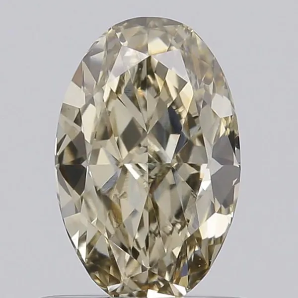 0.7ct OVAL Fancy Light Grayish Yellow VS1 Coloured Lab diamond