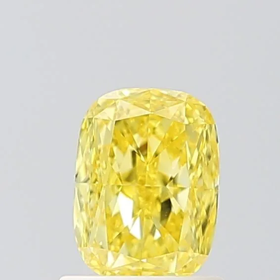 1.01ct CUSHION Fancy Vivid Yellow VVS2 Coloured Lab diamond